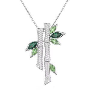 Swarovski Silver Bamboo Necklace